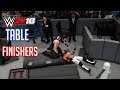WWE 2k18 Table Finishers Compilation