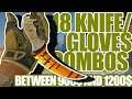 18 KNIFE/GLOVES COMBOS (Between 900$ and 1200$) ★ CS:GO Showcase