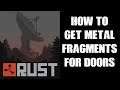 RUST Console Beginners Guide How To Find Craft Smelt Recycle Items For Metal Fragments To Make Doors