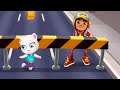 Talking Tom and Friends Gold Run & Subway Surfers! WHO IS THE BEST?