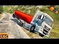 Big Rigs On mountain Roads Realistic crashes BeamNG Drive