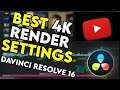 Davinci Resolve 1080p/1440p/4k Render Settings - BEST SETTINGS FOR YOUTUBE!! 2021/2020 BEST QUALITY!