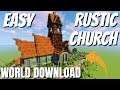 How to Build a Minecraft Church: Freestyle Easy Church in Minecraft Survival WalkAbout World with Av