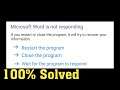How To Fix Microsoft Word Is Not Responding, Starting Or Opening On Windows 10