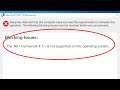 NET Framework 4.7.1 Is Not Supported On This Operating System Error On Windows 10/8/7/8.1