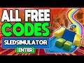 *New Secret Codes* Sled Simulator Codes|Sled Simulator (Roblox)
