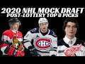 2020 NHL Mock Draft (Post Draft Lottery) Top 8 Selections