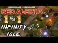 Command & Conquer Red Alert 3 First Online Multiplayer on Infinity Isle 1 vs 1 map Soviet vs Japan