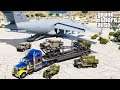 GTA 5 Mods Car Trailer Hauling Winky & Squaddie Cayo Perico Trucks To The Military Base