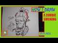 how to draw a zombie smoking grafitty step by step