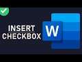 How To Insert A Checkbox - MS Word