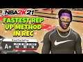 How To Rep Up The Fastest In Rec Center In NBA 2K21 | 2X Rep In Rec Will Be Crazy