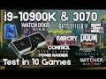 i9-10900K & RTX 3070 - Test in 10 games