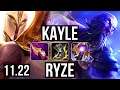 KAYLE vs RYZE (MID) | 7/2/6, 400+ games, Godlike | BR Master | 11.22
