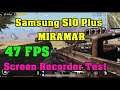 Samsung S10 Plus Pubg Mobile Screen Recorder Test Miramar FPS