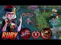RUBY GOLD LANE VS CLINT | BUILD RUBY TERSAKIT | TOP 1 GLOBAL RUBY