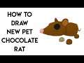 How To Draw New Pet Chocolate Rat From Roblox Adopt Me - Step By Step Adopt Me