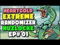 I HEAR BOSS MUSIC! - Pokemon HeartGold EXTREME Randomizer Nuzlocke Episode 1