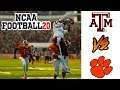 NCAA Football 20 #1 CLEMSON VS #12 TEXAS A&M I NCAA 14 Updated Rosters