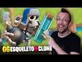 Esqueleto GG + Clone no Dobro de Elixir do Clash Royale