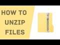 How To Unzip And Zip Compressed Files In Windows 10 - No Installation Required