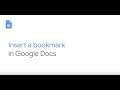 Insert a bookmark in Google Docs