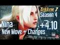 TEKKEN 7 Nina New Move + Changes Season 4 + 4.10