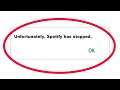 How To Fix Unfortunately Spotify Has Stopped Error in Android & Ios Mobile Phone