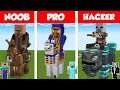 Minecraft NOOB vs PRO vs HACKER: VILLAGER STATUE HOUSE BUILD CHALLENGE in Minecraft / Animation