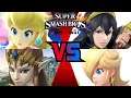 SSB 3DS - Peach (me) and Zelda vs Fake Rosalina and Fake Lucina