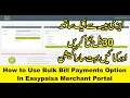 How to Use Bulk Bill Payments Option in Easypaisa Merchant Portal | Easypaisa Retailer