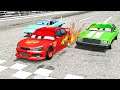 Lightning Mcqueen Loses His Tires  / Cars Movie Remake - BeamNG.drive