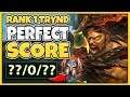 #1 TRYNDAMERE WORLD PERFECT KDA IN CHALLENGER (UNREAL SKILL) - League of Legends