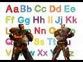English Alphabet With Game "Quake 3 Arena"
