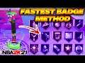 FASTEST WAY TO GET SHOOTING BADGES in NBA 2K21 BETTER THAN ANY BADGE GLITCH !! EASIEST METHOD !