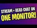 How to stream and read chat with one monitor! | Streamer Tips #Shorts