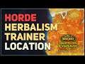 Master Herbalism Trainer Location WoW TBC Classic (Horde)