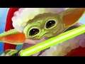 Star Wars Baby Yoda painting with Star Wars Disco theme