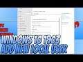 How To Add A Local User Account In Windows 10 1903 Tutorial | Without Microsoft Account