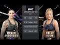 Megan Anderson Vs. Holly Holm : UFC 4 Gameplay (Legendary Difficulty) (AI Vs AI) (PS4) (Patch 5)