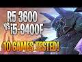 Ryzen 3600 vs Intel i5-9400F | 10 Game Benchmark Test and Gameplay