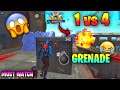 1 vs 4 OP Clutch🔥😈Unbelievable Clutch With Grenade💣😨 #shorts #trending #viral #youtubeshorts #short