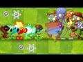 All Peashooter vs Jester, Octo, Poncho, Pyramid, Excavator and Punk Zombie in Plants vs Zombies 2