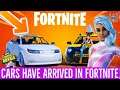 CARS IN FORTNITE! JOY RIDE TIME! LETS RACE! Cars in fortnite first play!