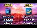 Core i3 9100F @Stock vs Core i7 2600K @OC | PC Gaming Benchmark in 1080p 1440p