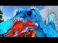 O Mega Espinossauro de Gelo Destruiu o Pântano e a Família do Jovem Espino! Ark Survival Dinossauros