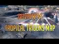 1v1v1v1v1v1 - Laser General - Tropical Trigons New Map - Generals Zero Hour