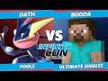 Infinity Con 2021 - Dath (Greninja, Robin) Vs. Booda (Steve) SSBU Ultimate Tournament