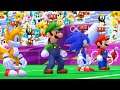 Mario & Sonic at the 2012 London Olympic Games (3DS) - All Charatcers Archery (Team) Gameplay