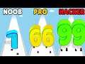 NOOB vs PRO vs HACKER in Digit Run 3D